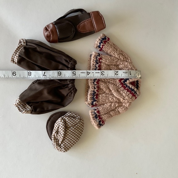 Vintage Ty Beanie Baby “Fuzz” the bear with RARE complete Unipak Golfers outfit - Picture 9 of 12